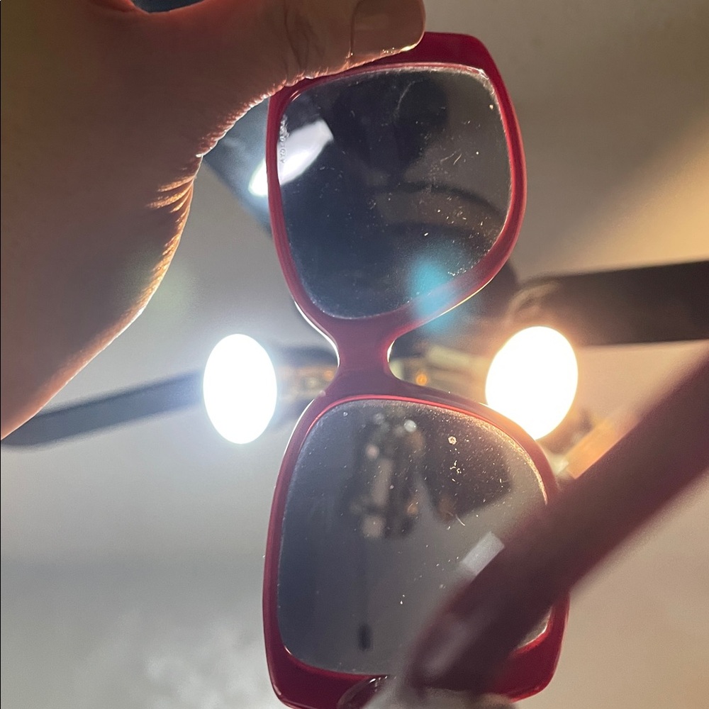 Burberry Burgundy Sunglasses with Stud Accents - Picture 8 of 11